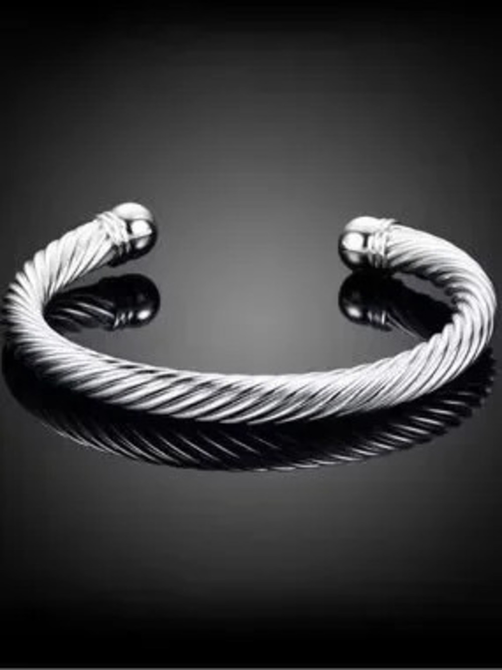 Modern Twisted Cable Cuff Bracelet